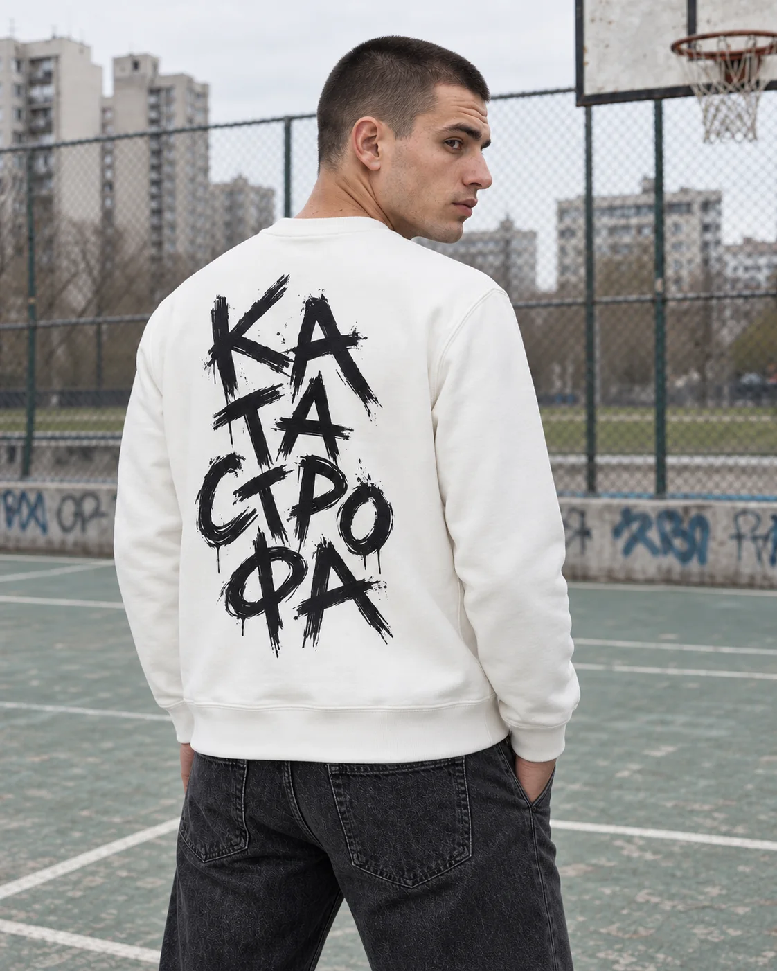Duks bez kapuljače - Krem beli